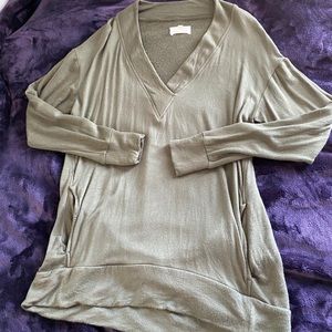 Olive green Lou & Grey V-Neck long sleeve